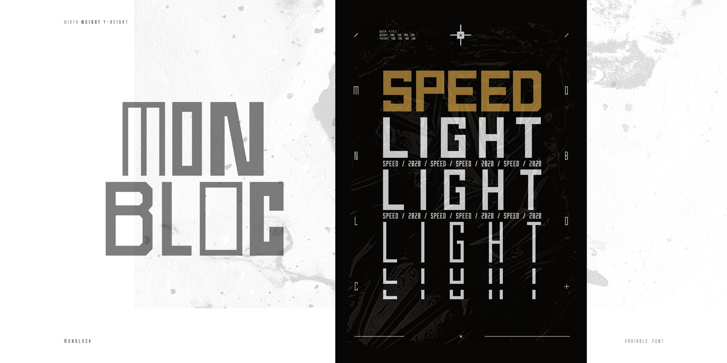 Przykład czcionki Monbloc Light Condensed